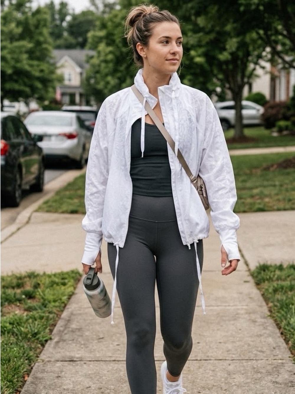 ZYIA White Lightweight Bomber Jacket